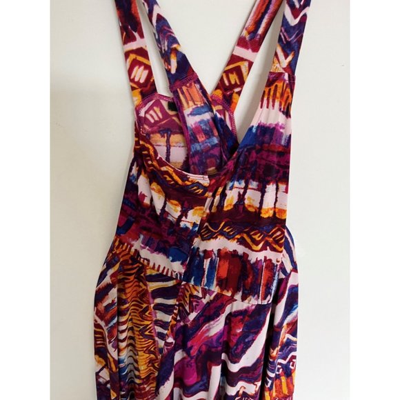 Cupio Halter Dress Sundress 14 Stretchy Geometric Summer Resort Coastal - Picture 10 of 12